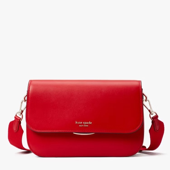 Kate Spade New York – Leila Medium Flap Crossbody (Red) - Picture 2 of 7